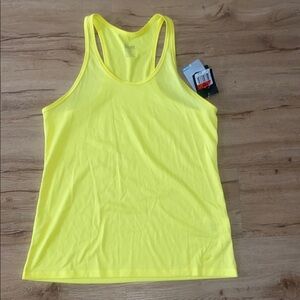 Nike Yellow Fitted Sleeveless Tank Top